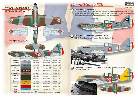 Print Scale 72481 1:72 Dewoitine D.520 Part 2