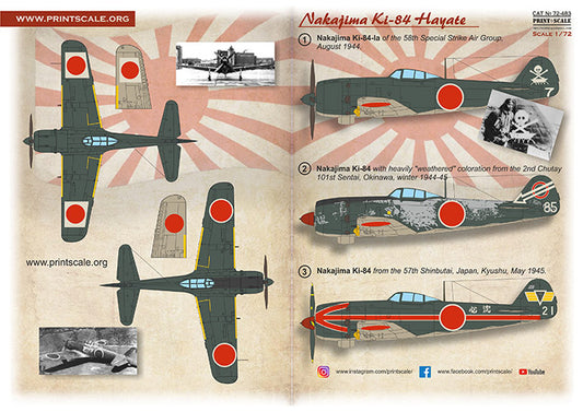 Print Scale 72483 1:72 Nakajima Ki-84 Hayate