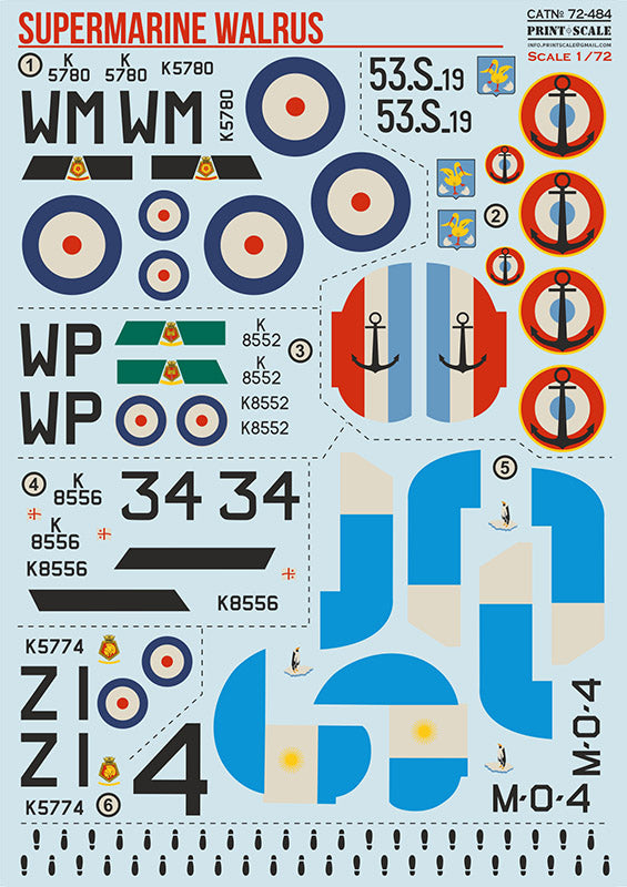 Print Scale 72484 1:72 Supermarine Walrus