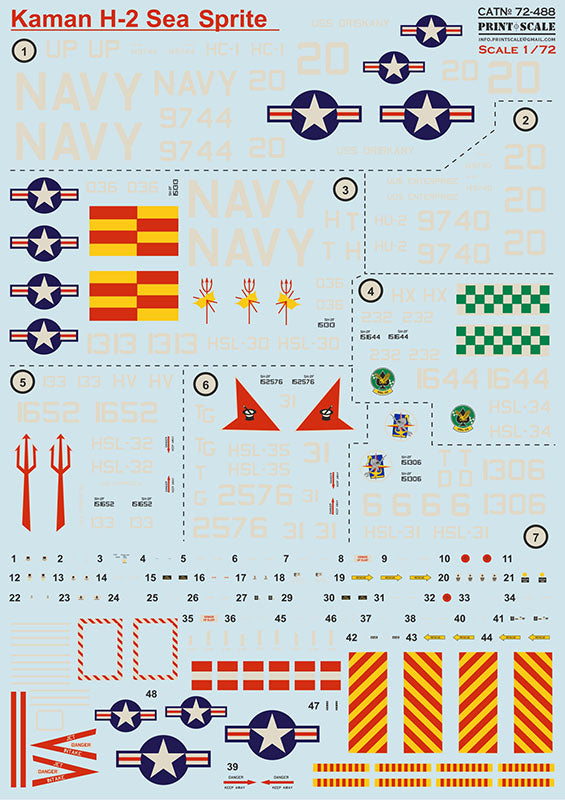 Print Scale 72488 1:72 Kaman Sea Sprite H-21