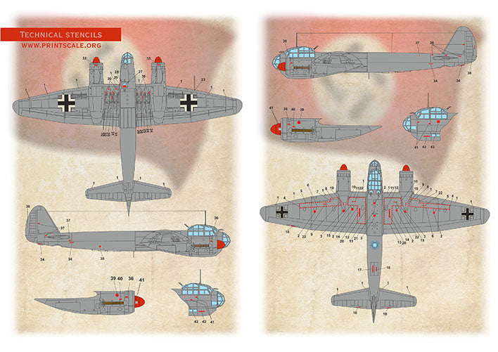 Print Scale PSL72492 1:72 Junkers Ju-88A