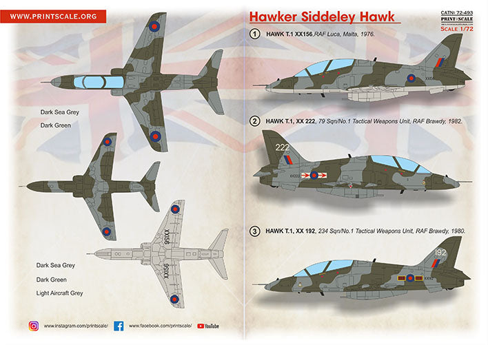 Print Scale PSL72493 1:72 BAe.1 Hawk