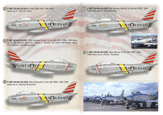 Print Scale 72-495 1:72 F-86F Sabre Fighter Bomber Groups of the Korean War