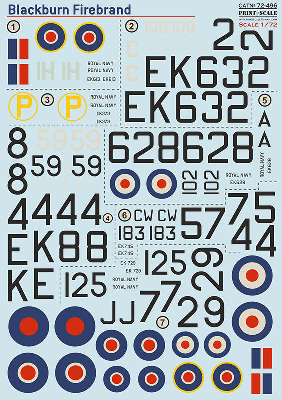 Print Scale 72-496 1:72 Blackburn B.46 Firebrand TF Mk.5