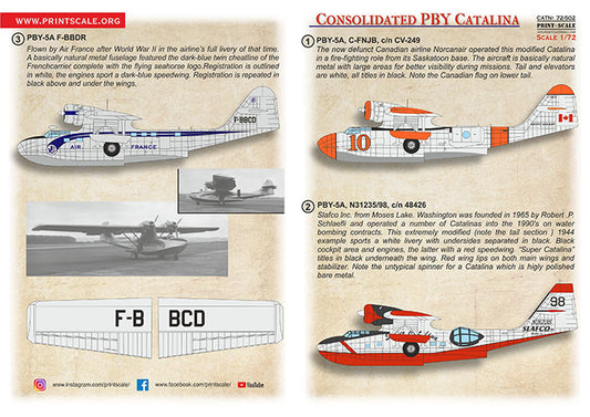 Print Scale 72-502 1:72 Civil Consolidated PBY Catalina