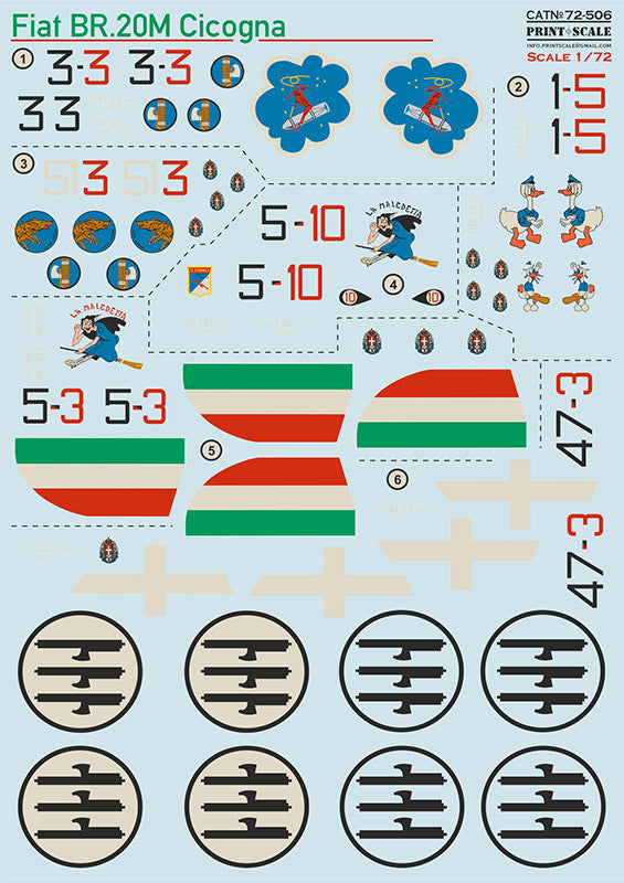 Print Scale 72-506 1:72 Fiat BR-20M Cicogna