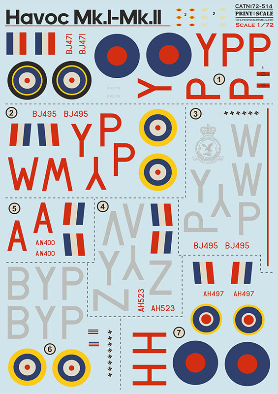 Print Scale 72514 1:72 Douglas Havoc Mk.l-Mk.ll