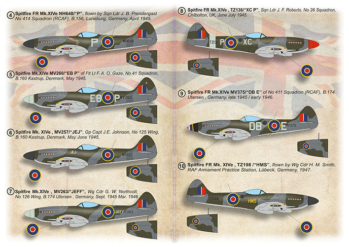 Print Scale 72-516 1:72 Supermarine Spitfire Mk.XIV 'Low Backs' Over Europe