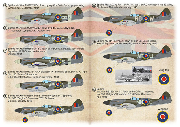 Print Scale 72-517 1:72 Supermarine Spitfire Mk.XIV 'High Backs' Over Europe