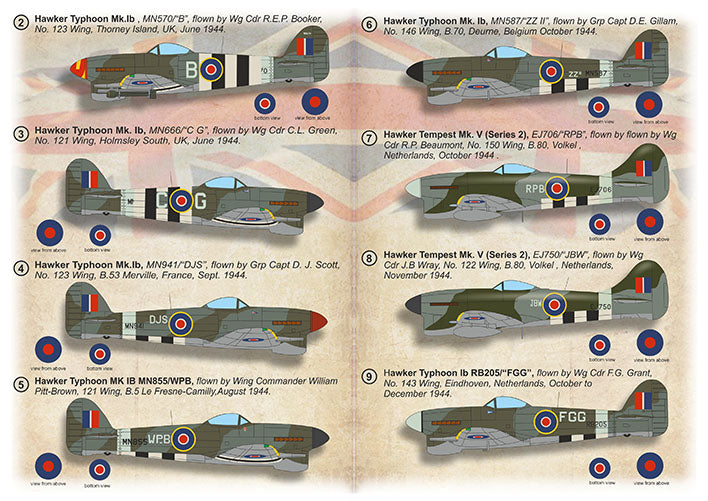 Print Scale 72-518 1:72 Personal Storms: Wings Commander Hawker Typhoons and Tempest