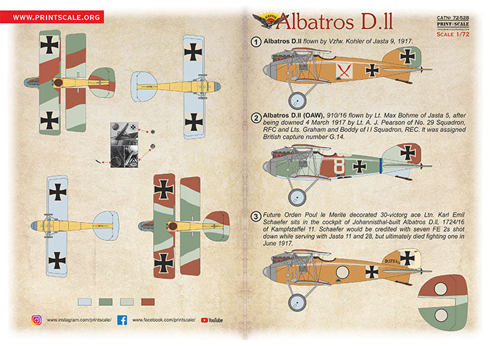 Print Scale 72528 1:72 Albatros D.II