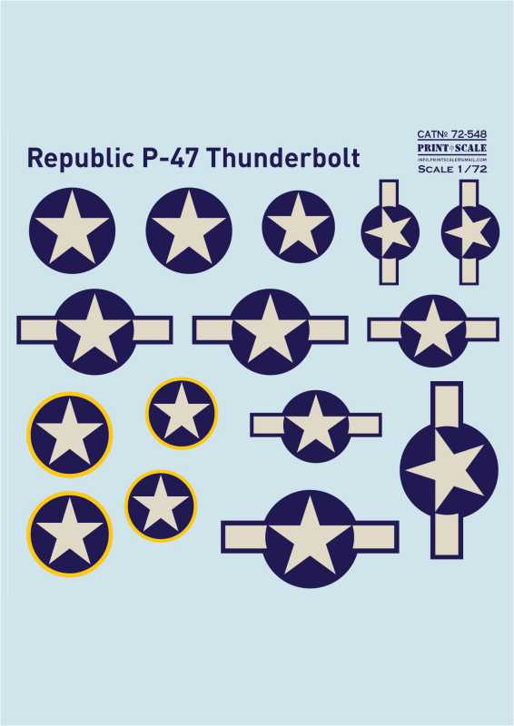 Print Scale 72548 1:72 Republic P-47 Thunderbol