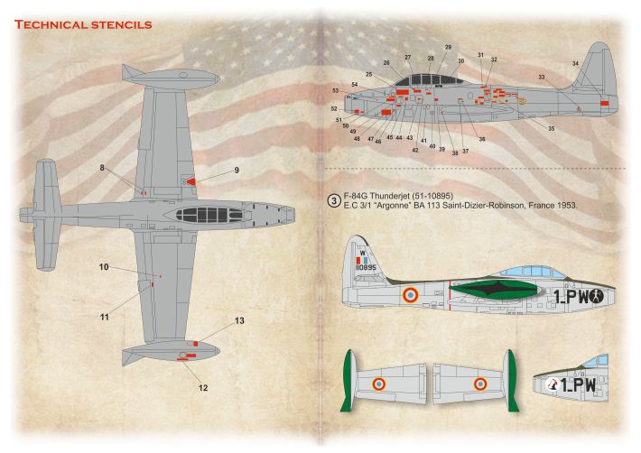Print Scale 72550 1:72 Republic F-84 Thunderjet, Part 1