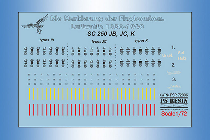 Print Scale PSR72006 1:72 Bomb Trolley with the Lift