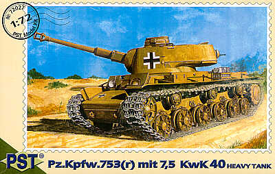 PST 72027 1:72 Pz.Kpfw.753 with 7,5 KwK L/40 Heavy Tank