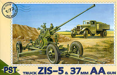 PST 72028 1:72 37mm AA Gun with ZIS-5 Truck