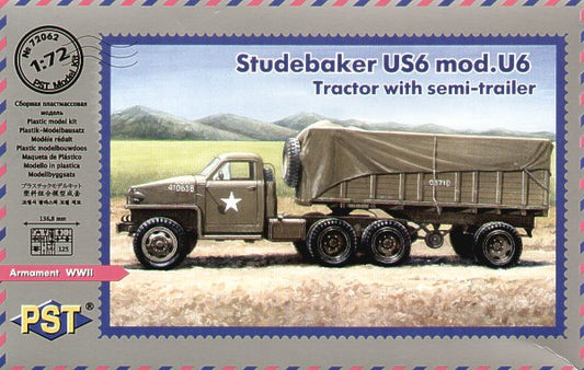 PST 72062 1:72 Studebaker US6 mod Tractor with Semi-Trailer