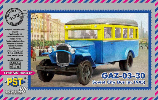 PST 72083 1:72 GAZ-03-30 Soviet City Bus (m.1945)