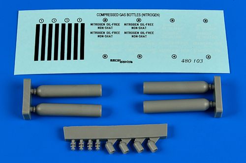 Aerobonus 480103 1:48 Compressed Gas Bottles - Nitrogen