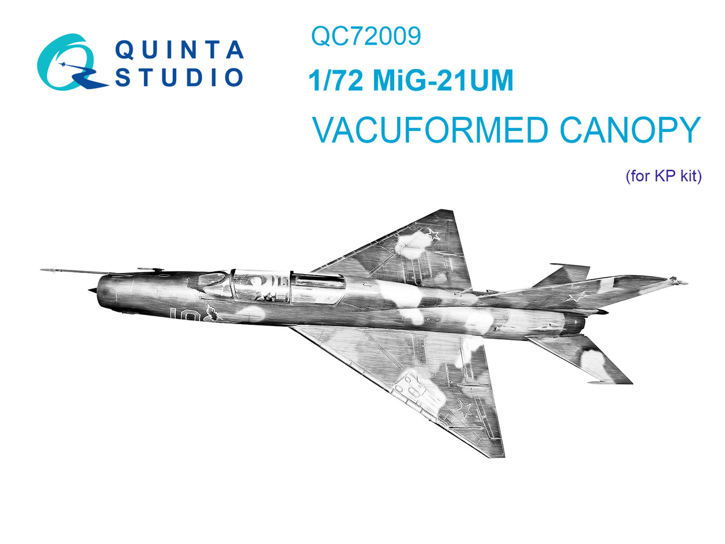 Quinta Studio QC72009 1:72 Mikoyan MiG-21UM vacuumed clear canopy