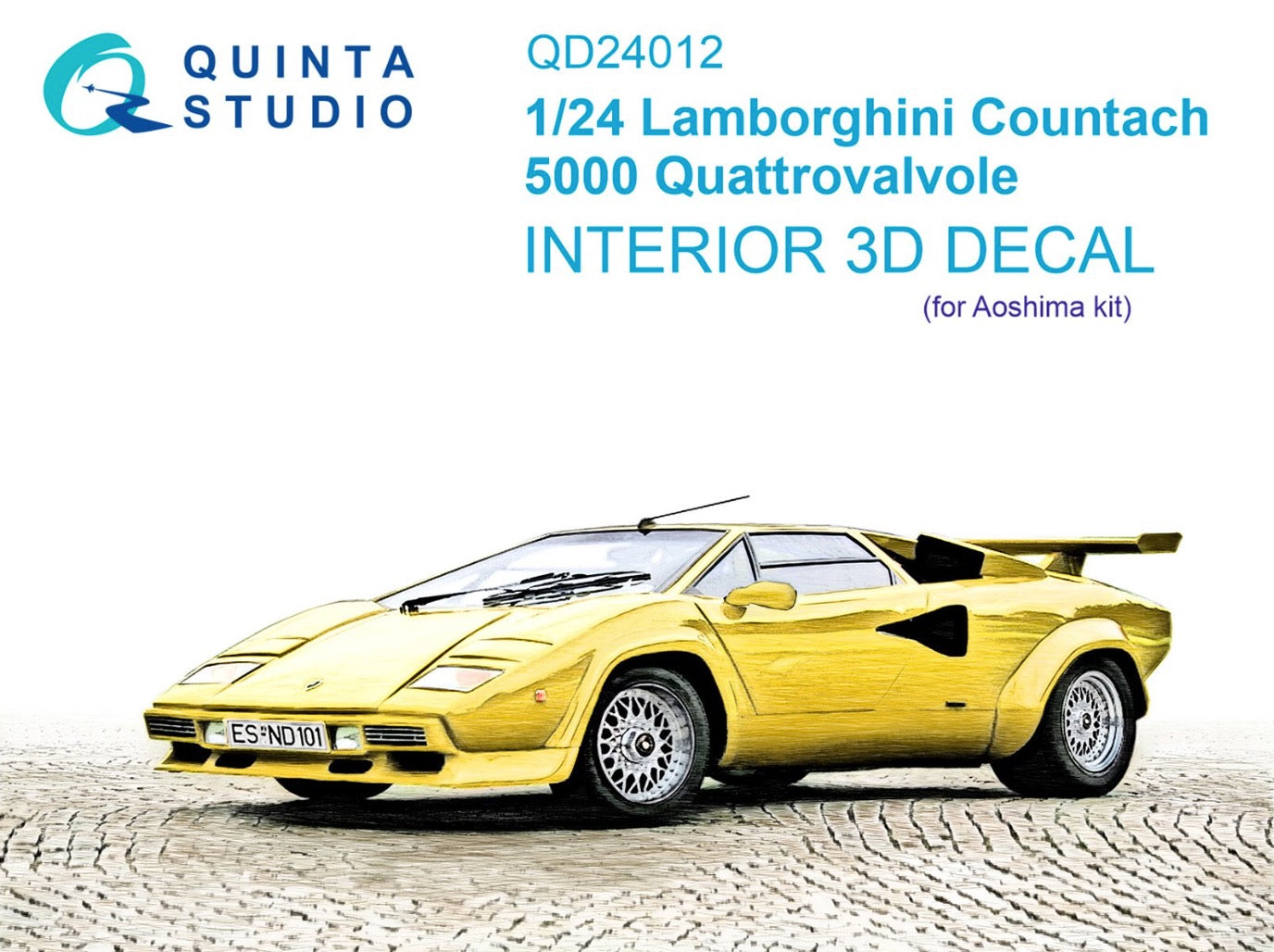 Quinta Studio QD24012 1:24 Lamborghini Countach 5000 Quattrovalvole