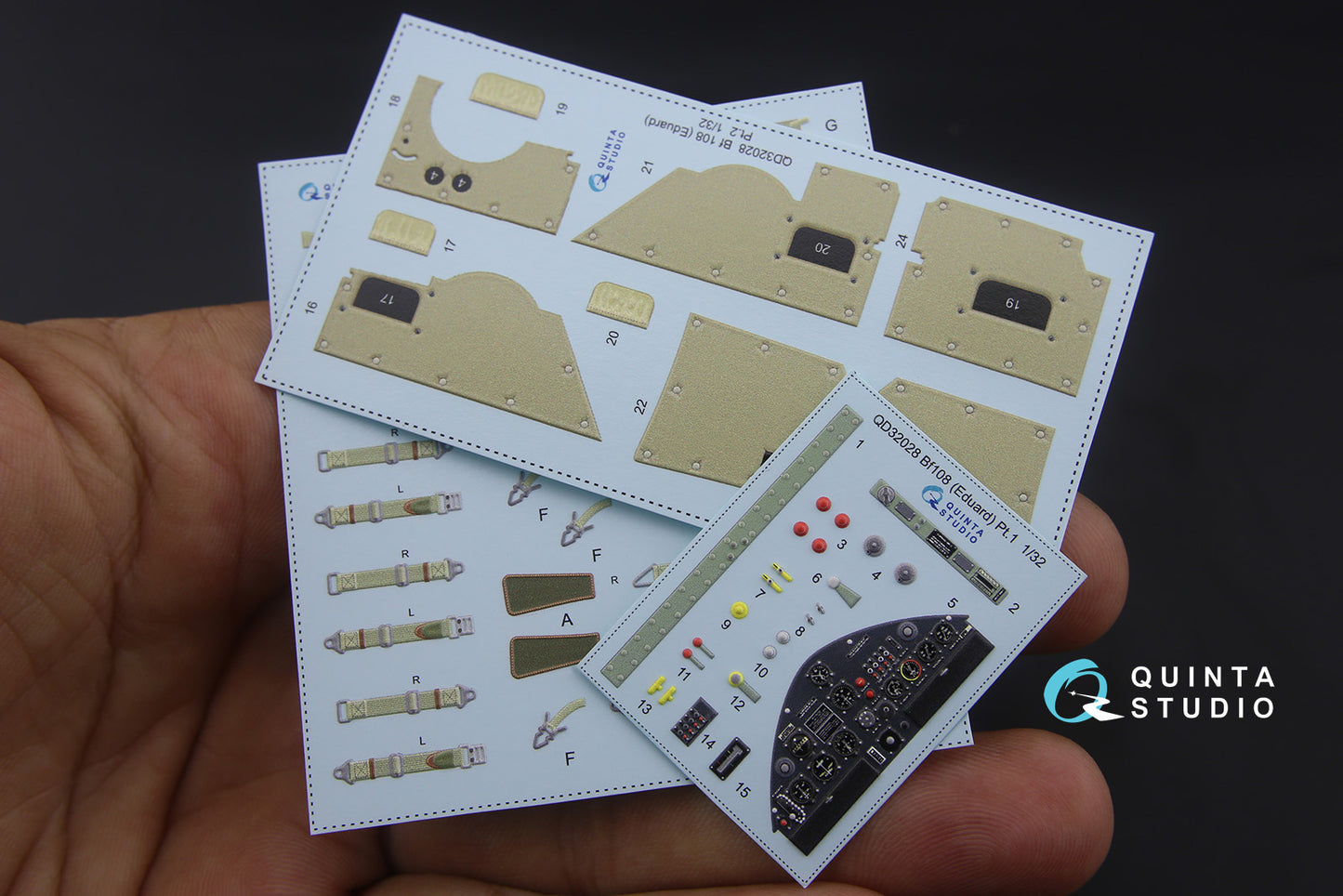 Quinta Studio QD32028 1:32 Messerschmitt Bf-108 3D-Printed coloured Interior