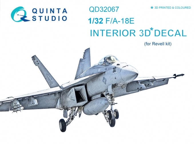Quinta Studio QD32067 1:32 Boeing F/A-18E Hornet (3D-Printed) & coloured Interior on decal paper