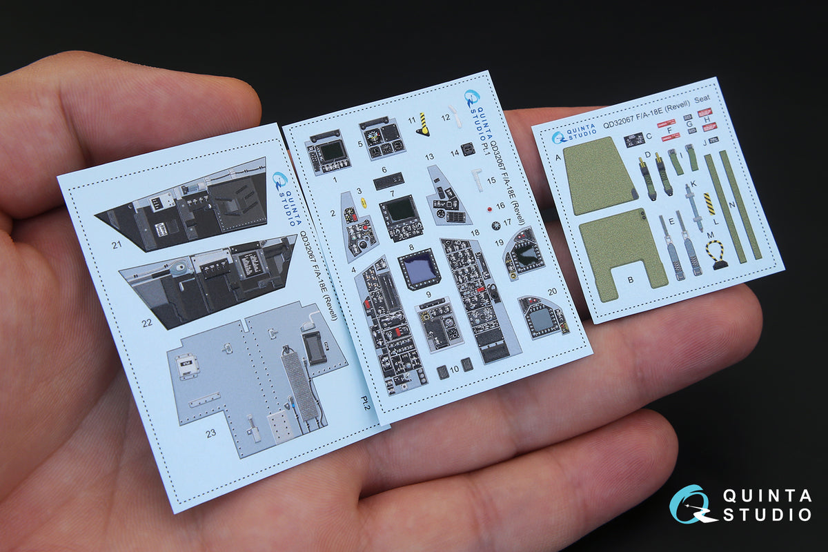 Quinta Studio QD32067 1:32 Boeing F/A-18E Hornet (3D-Printed) & coloured Interior on decal paper