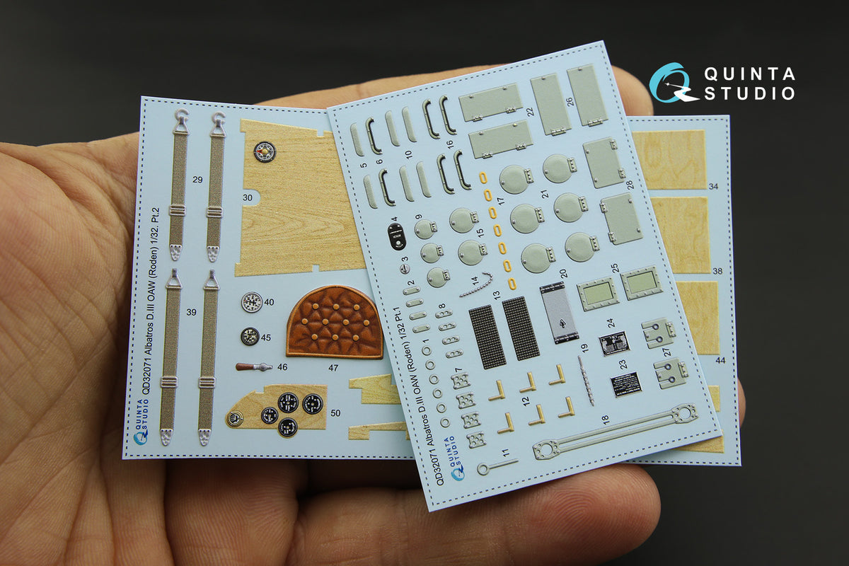 Quinta Studio QD32071 1:32 Albatros D.III OAW (3D-Printed) & coloured Interior on decal paper