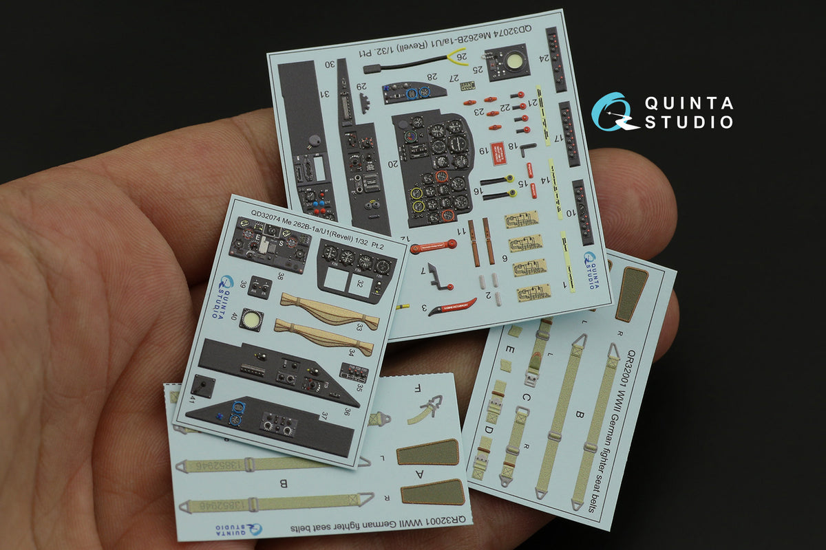 Quinta Studio QD32074 1:32 Messerschmitt Me-262B1a/U-1 (3D-Printed) & coloured Interior