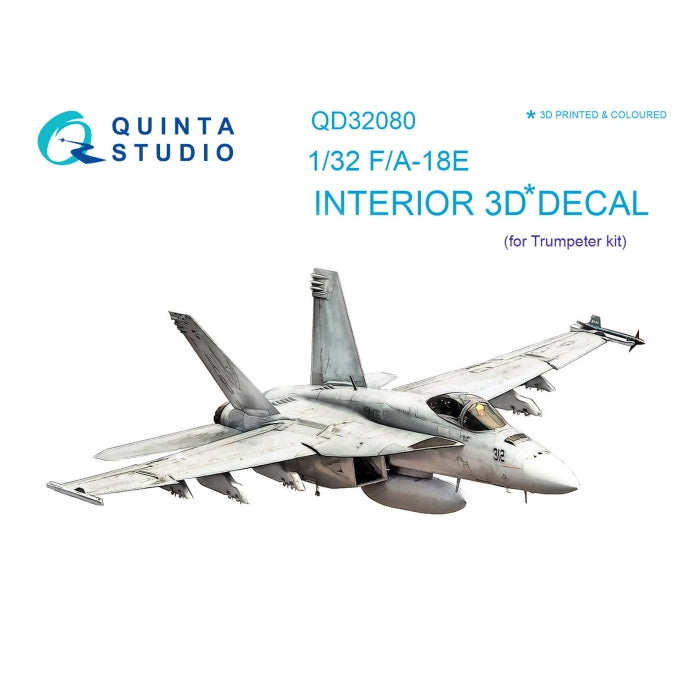 Quinta Studio QD32080 1:32 Boeing F/A-18E Super Hornet (3D-Printed) & coloured Interior
