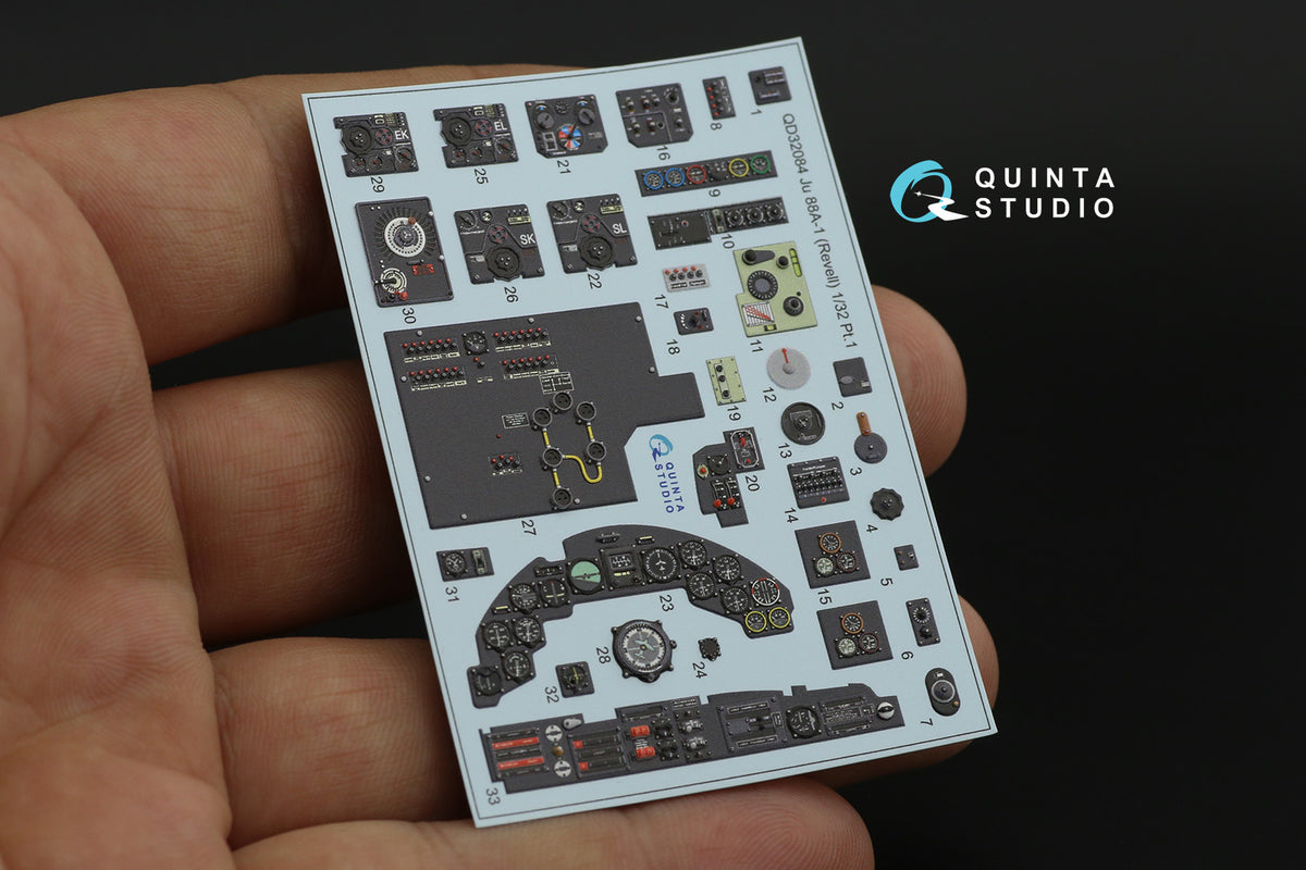 Quinta Studio QD32084 1:32 Junkers Ju-88A-1 (3D-Printed) & coloured Interior