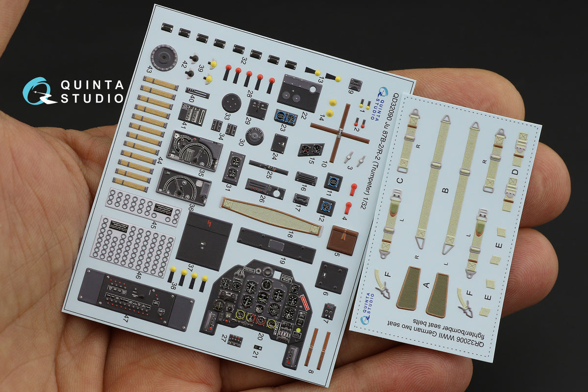 Quinta Studio QD32090 1:32 Junkers Ju-87B-2/R-2 'Stuka' (3D-Printed) & coloured Interior