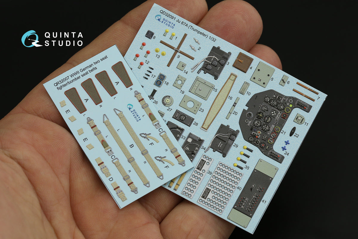 Quinta Studio QD32091 1:32 Junkers Ju-87A 'Stuka' (3D-Printed) & coloured Interior
