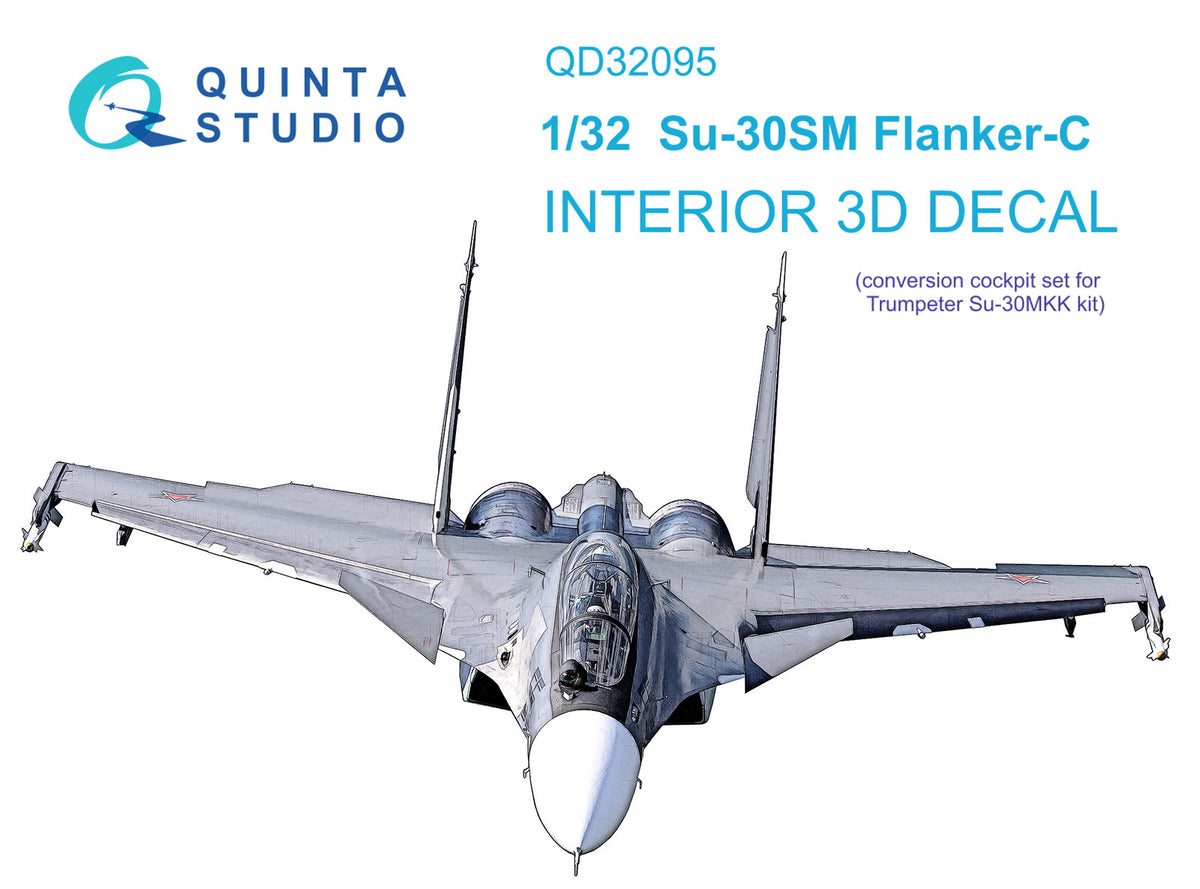 Quinta Studio QD32095 1:32 Sukhoi Su-30SM (3D-Printed) & coloured Interior