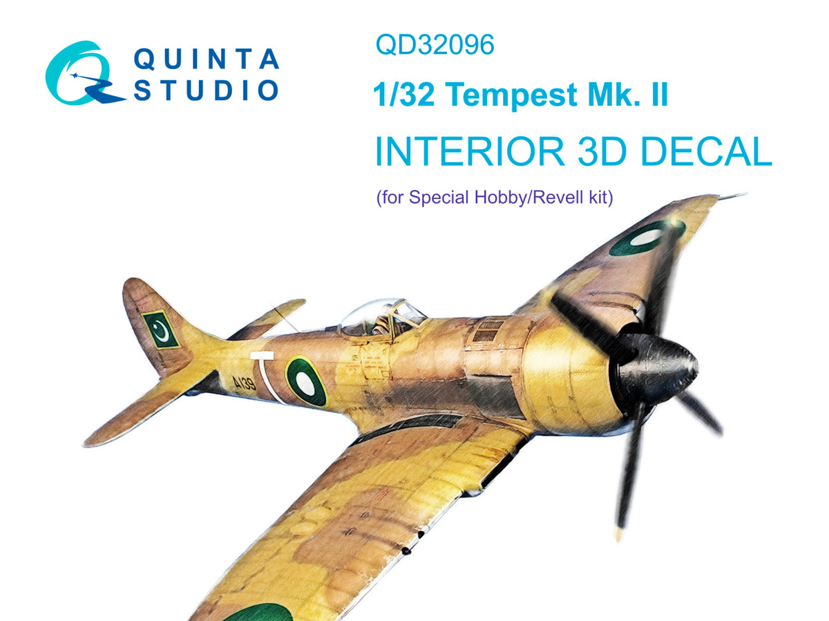 Quinta Studio QD32096 1:32 Hawker Tempest Mk.II (3D-Printed) & coloured Interior