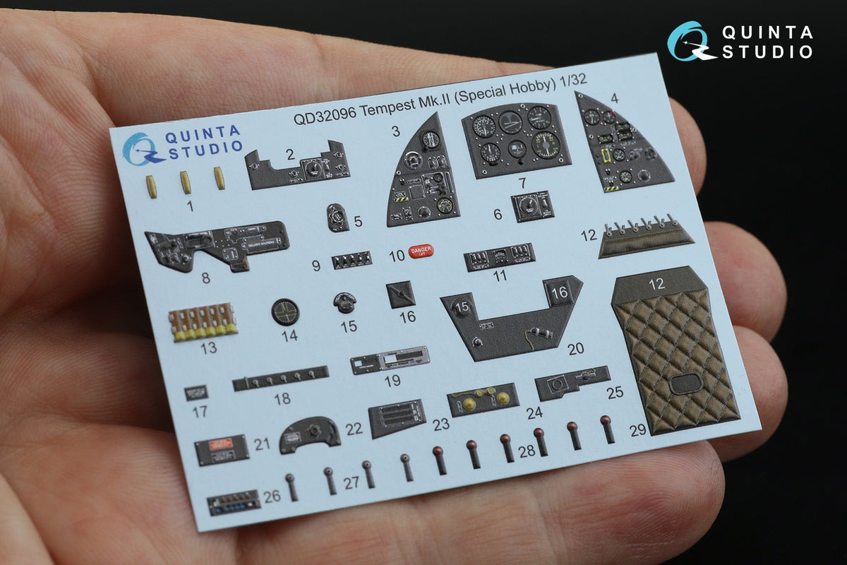 Quinta Studio QD32096 1:32 Hawker Tempest Mk.II (3D-Printed) & coloured Interior