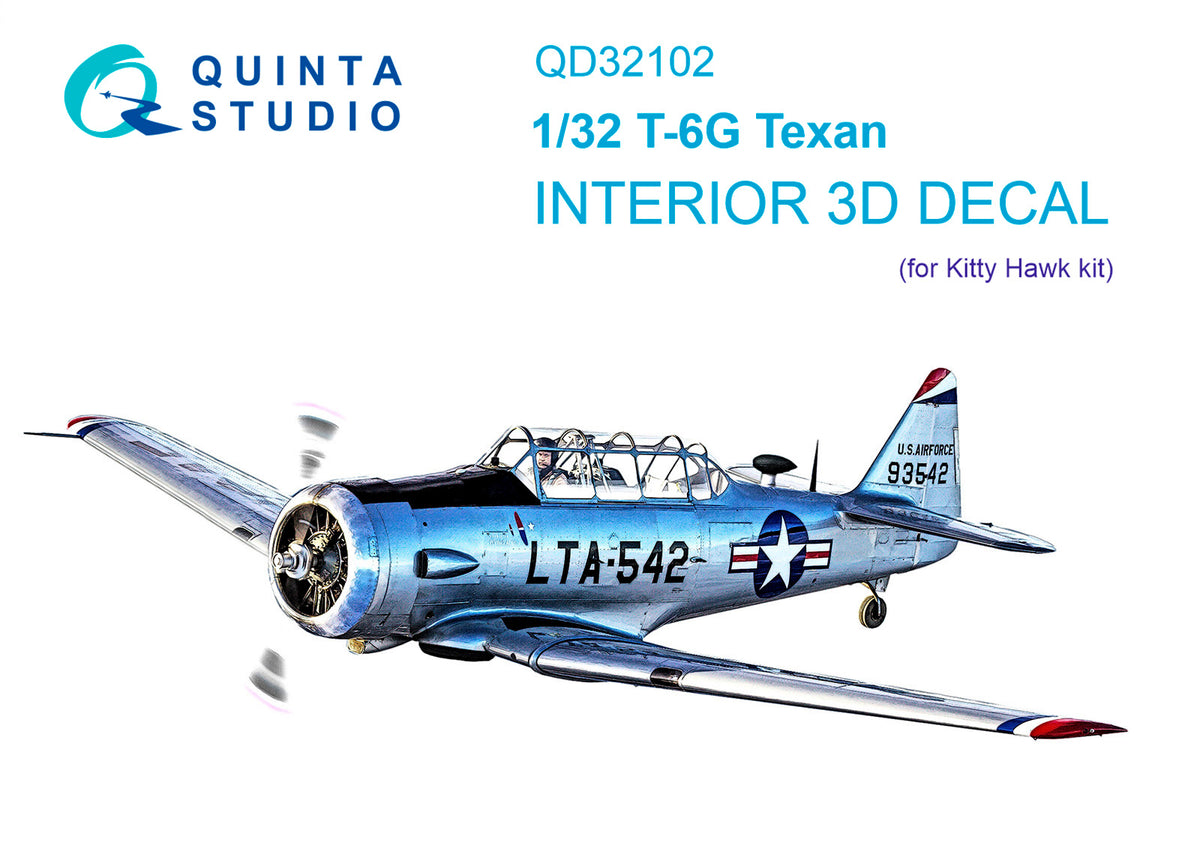 Quinta Studio QD32102 1:32 North-American T-6 Texan (3D-Printed) & coloured Interior