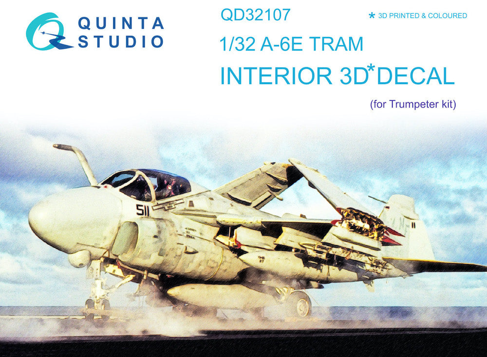 Quinta Studio QD32107 1:32 Grumman A-6E TRAM Intruder (3D-Printed) & coloured Interior
