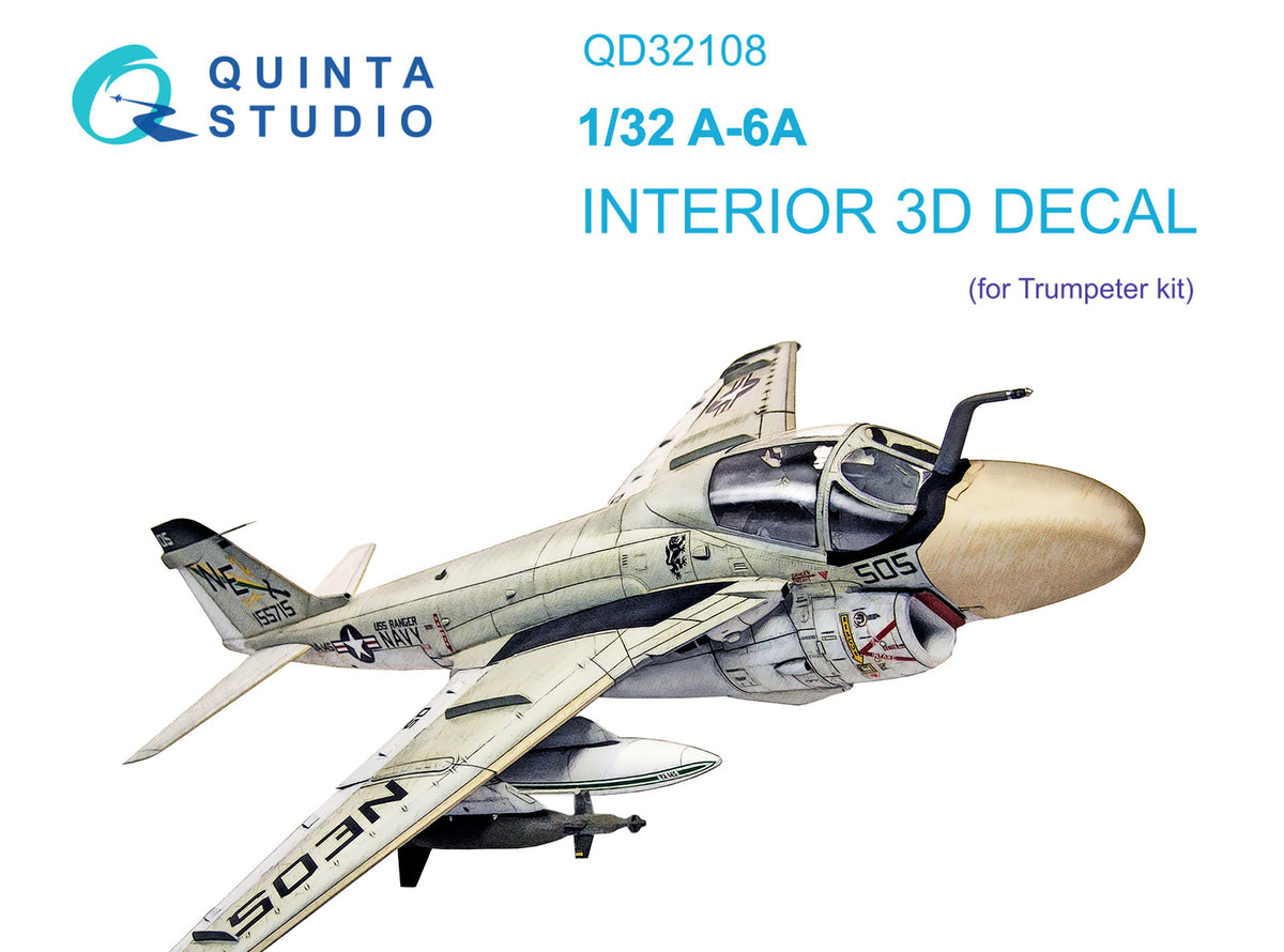 Quinta Studio QD32108 1:32 Grumman A-6A Intruder (3D-Printed) & coloured Interior
