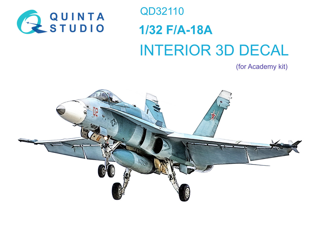 Quinta Studio QD32110 1:32 McDonnell-Douglas F/A-18A (3D-Printed) & coloured Interior