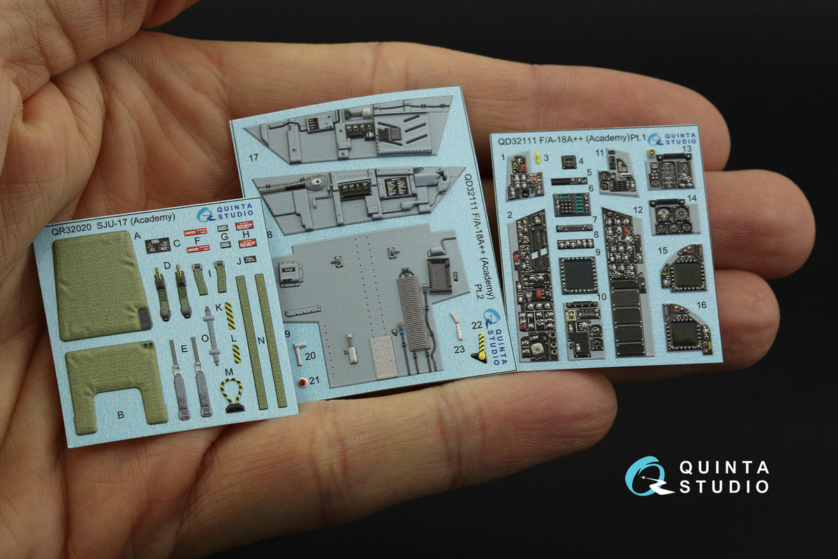 Quinta Studio QD32111 1:32 McDonnell-Douglas F/A-18A++ (3D-Printed) & coloured Interior