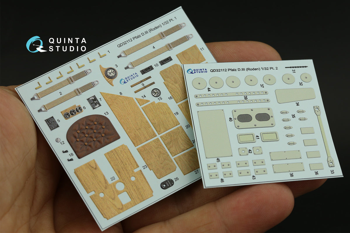 Quinta Studio QD32112 1:32 Pfalz D.III (3D-Printed) & coloured Interior