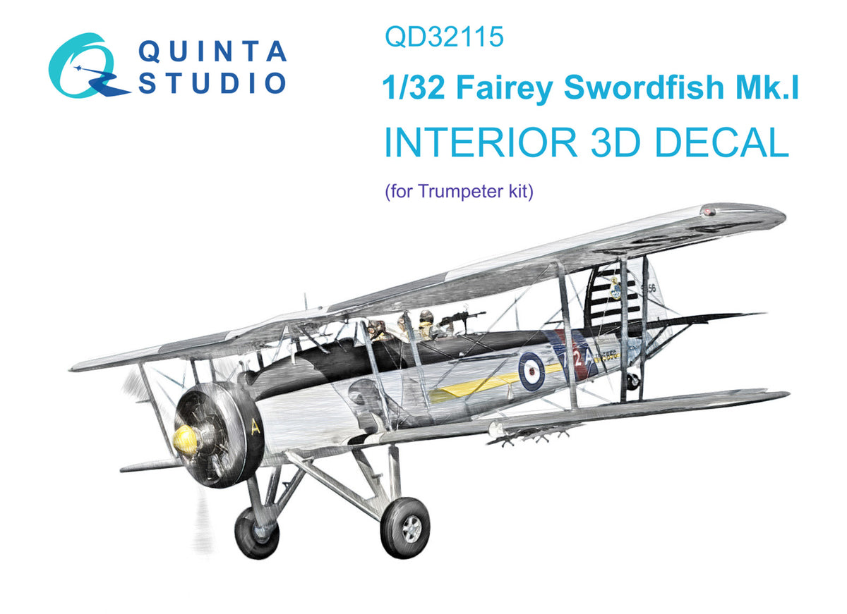 Quinta Studio QD32115 1:32 Fairey Swordfish Mk.I (3D-Printed) & coloured Interior