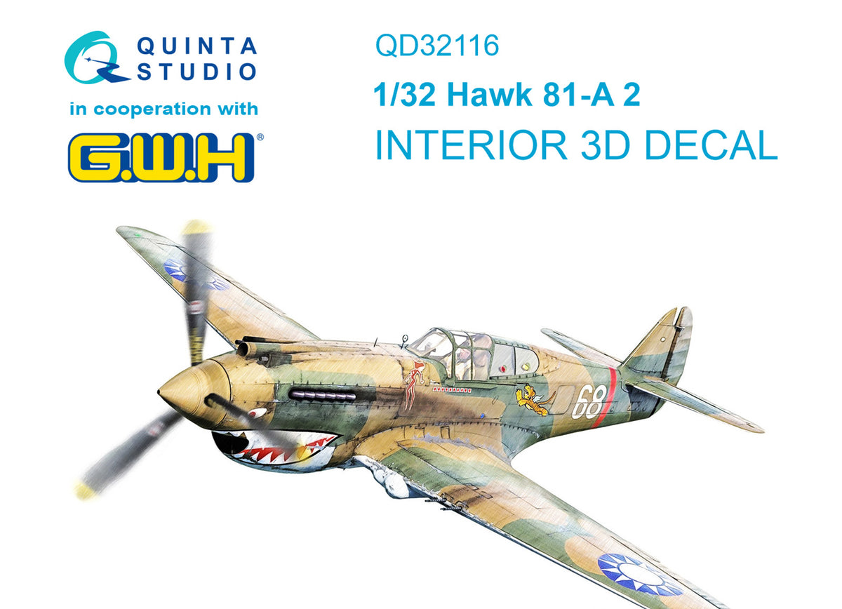 Quinta Studio QD32116 1:32 Curtiss Hawk 81-A2 (3D-Printed) & coloured Interior