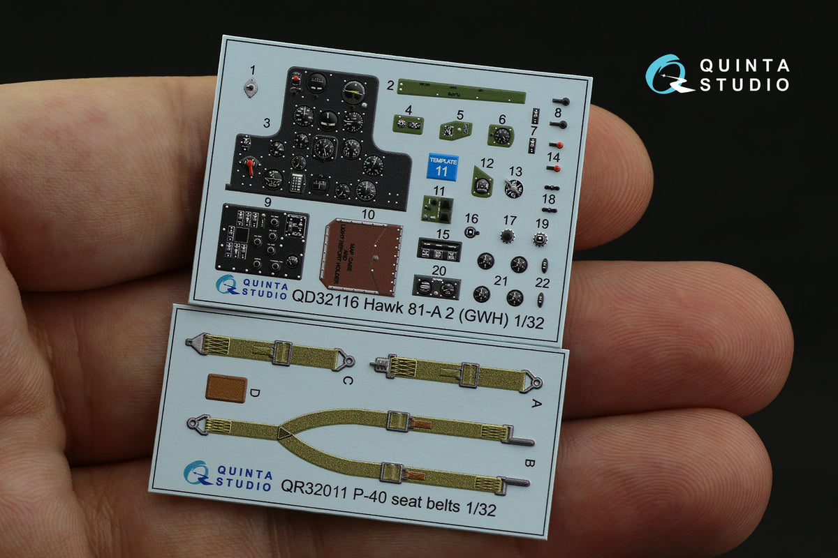 Quinta Studio QD32116 1:32 Curtiss Hawk 81-A2 (3D-Printed) & coloured Interior