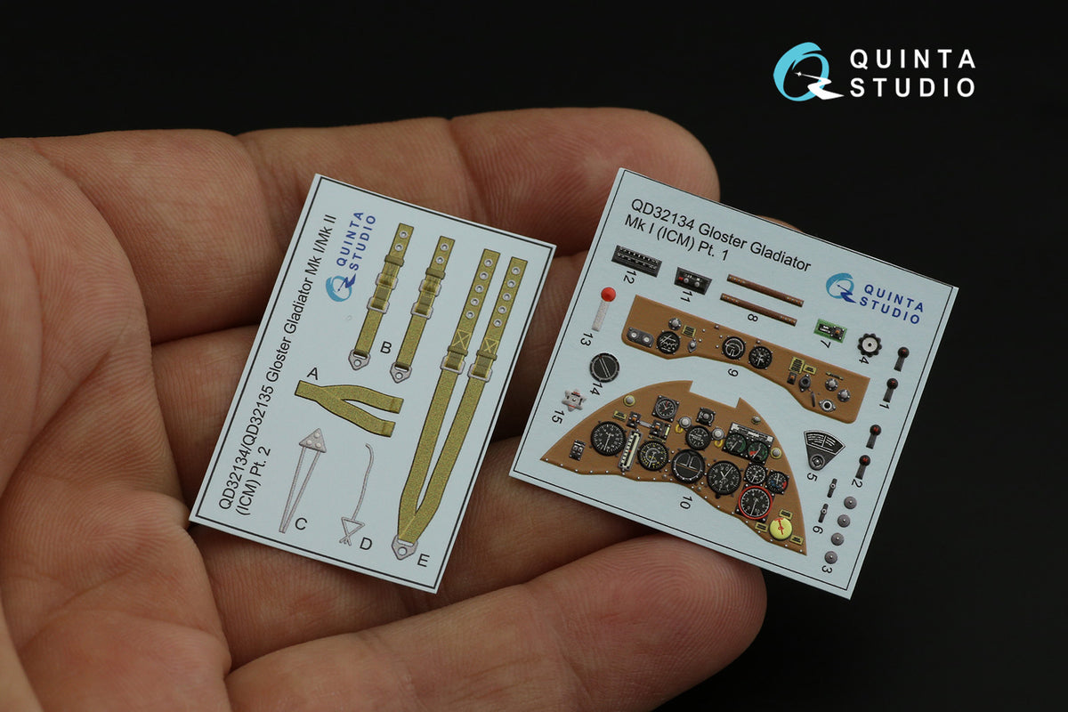 Quinta Studio QD32134 1:32 Gloster Gladiator Mk.I (3D-Printed) & coloured Interior