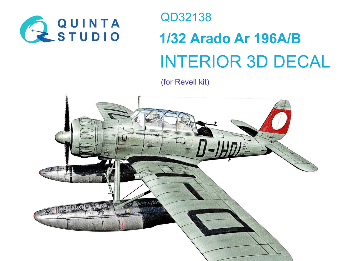 Quinta Studio QD32138 1:32 Arado Ar-196A/B (3D-Printed) & coloured Interior