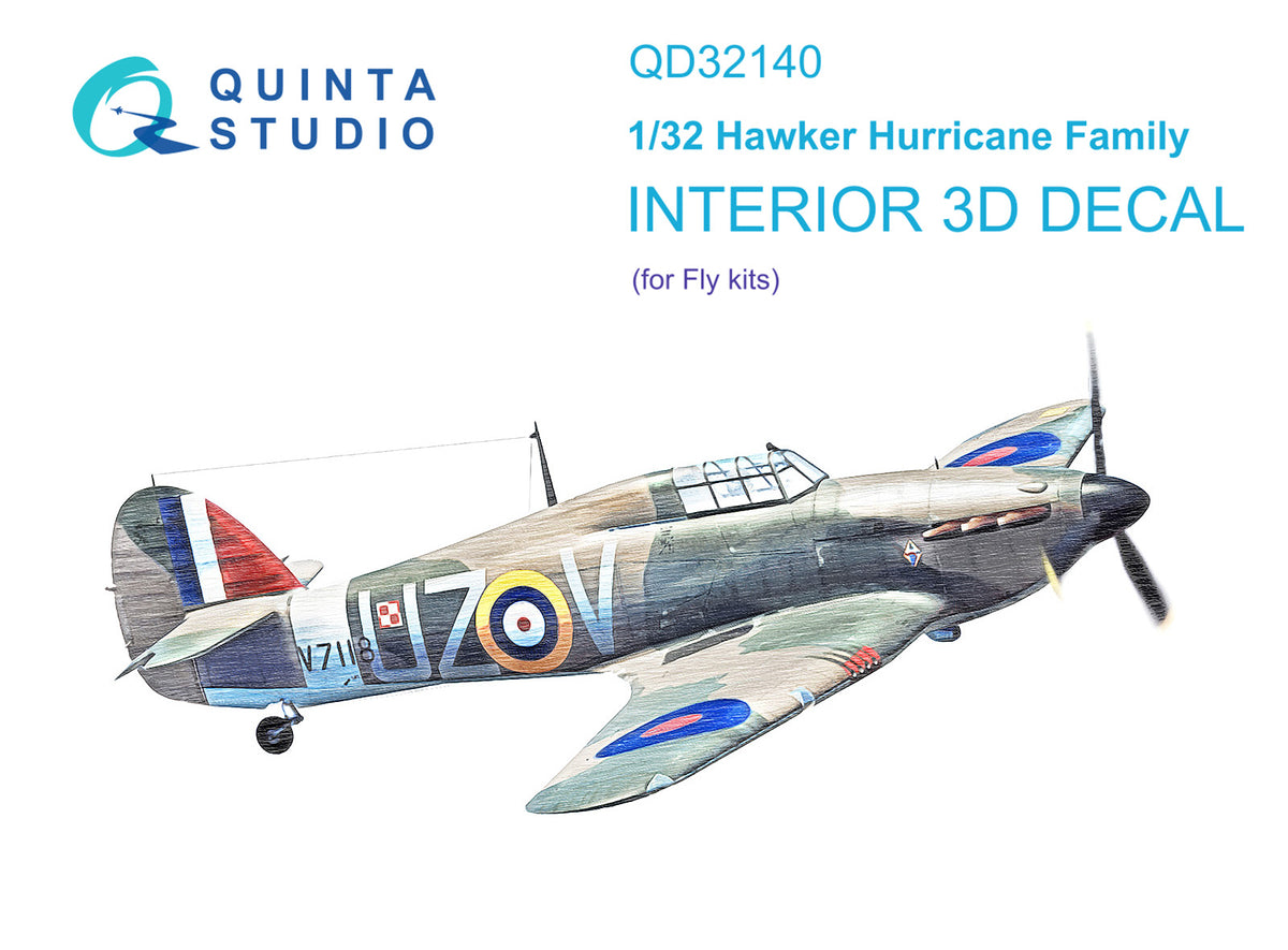 Quinta Studio QD32140 1:32 Hawker Hurricane Family (3D-Printed) & coloured Interior