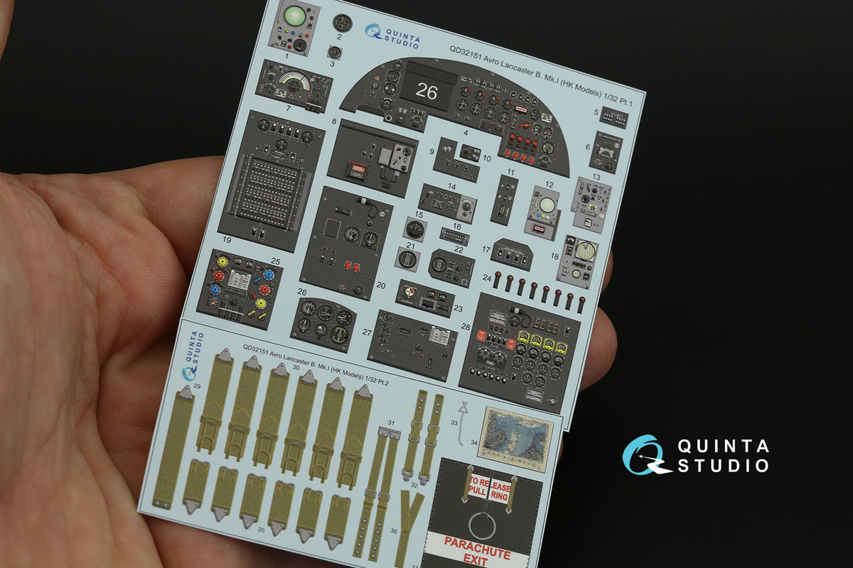 Quinta Studio QD32151 1:32 Avro Lancaster B Mk.I (3D-Printed) & coloured Interior